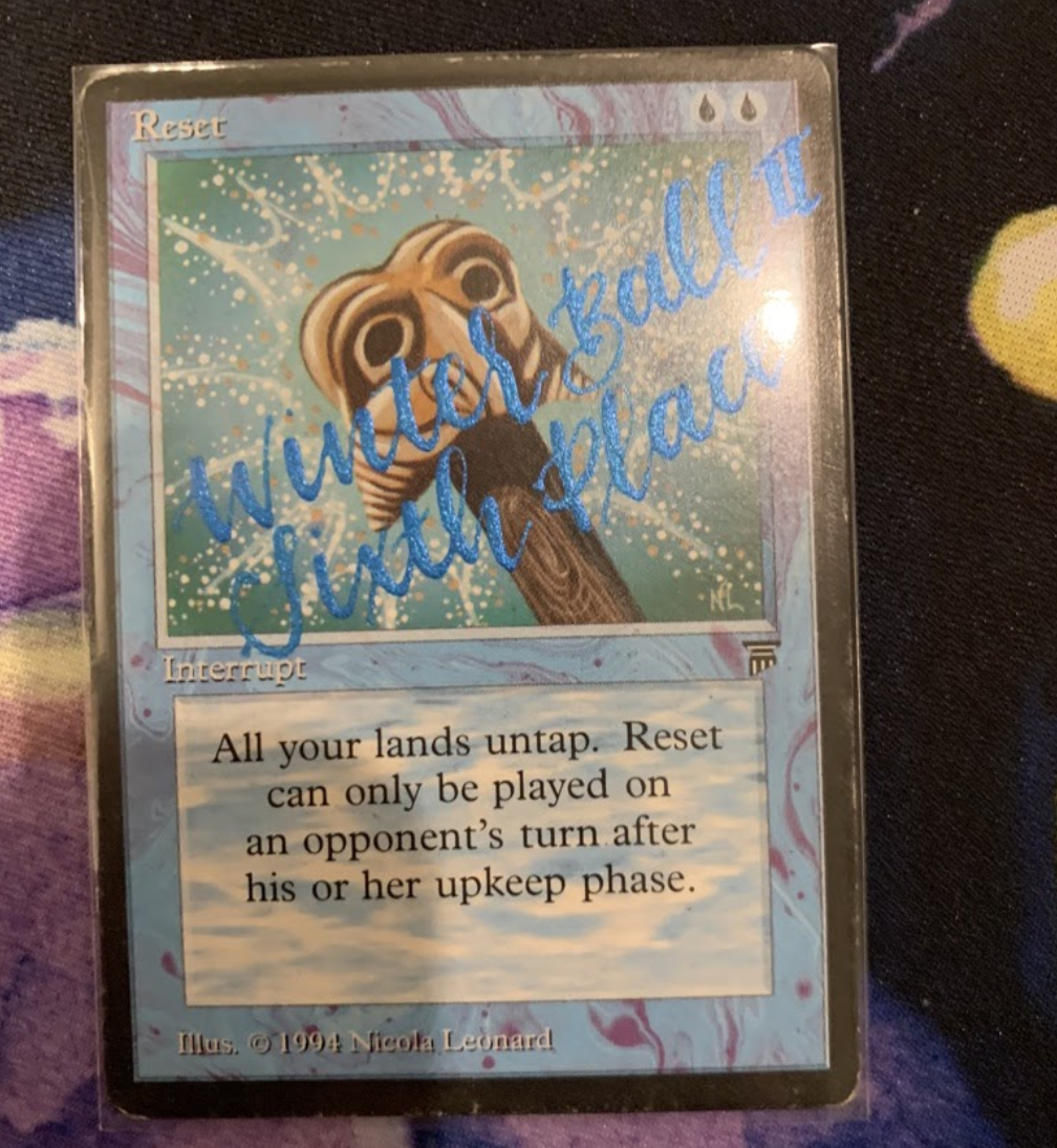 6th place prize card